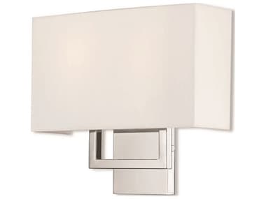 Livex Lighting Pierson 11" Tall 2-Light Polished Chrome White Wall Sconce LV5099005