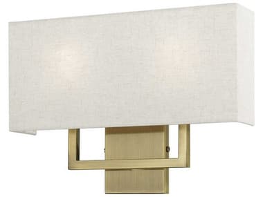 Livex Lighting Pierson 12" Tall 2-Light Antique Brass Wall Sconce LV5099501