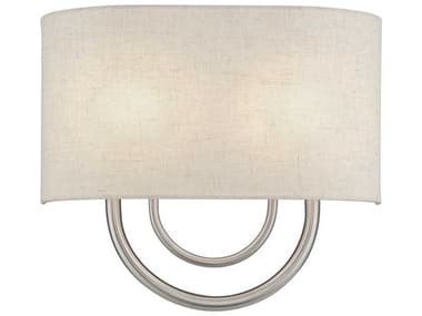 Livex Lighting Stratton 11" Tall 2-Light Brushed Nickel Wall Sconce LV6027291