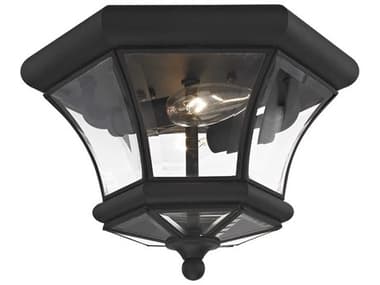 Livex Lighting Monterey Georgetown Black 2-light Outdoor Ceiling Light LV705204