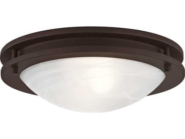 Livex Lighting Ariel 11" 2-Light Bronze Glass Bowl Flush Mount LV705707