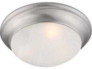 Livex Lighting Omega 16" 3-Light Brushed Nickel Glass Bowl Flush Mount LV730491