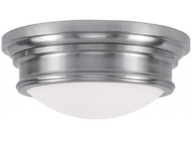 Livex Lighting Astor 3-Light Brushed Nickel Bowl Flush Mount LV734391