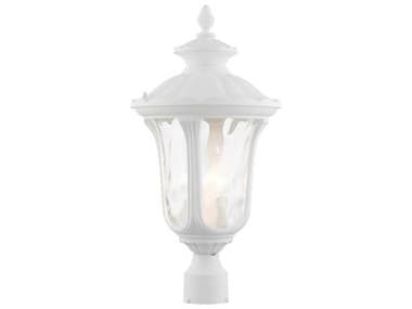 Livex Lighting Oxford Textured White 3-light 11'' Wide Outdoor Post Light LV785913