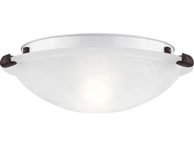 Livex Lighting Oasis 12" 2-Light Bronze Glass Bowl Flush Mount LV801007