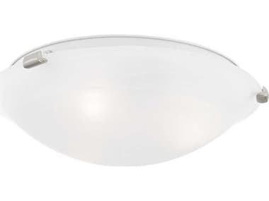 Livex Lighting Oasis 16" 3-Light Brushed Nickel Glass Flush Mount LV801291