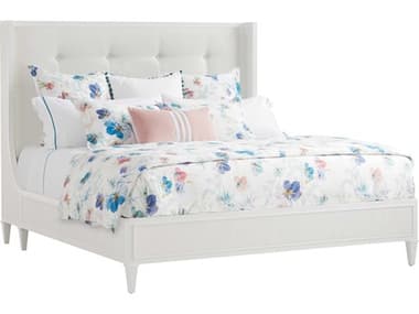 Lexington Avondale White Hardwood Upholstered Queen Panel Bed LX010415143C