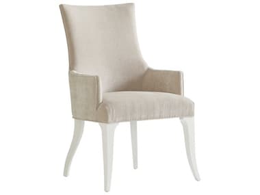 Lexington Avondale Maple Wood Beige Fabric Upholstered Arm Dining Chair LX01041588340