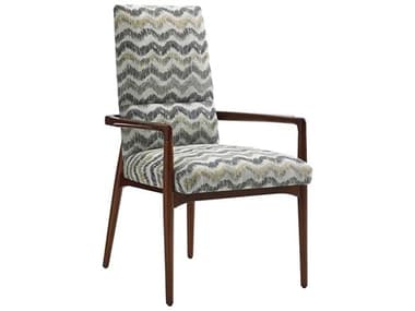 Lexington Take Five Rosewood Beige Fabric Upholstered Arm Dining Chair LX010723881
