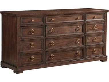 Lexington Silverado Sereno 72&quot; Wide 12-Drawers Brown Walnut Wood Dresser LX010740233