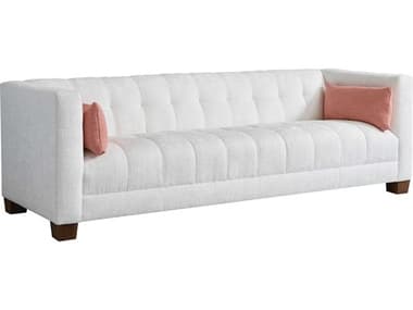 Lexington Kitano 98" Movida White Fabric Upholstered Sofa LX0172323341