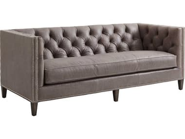 Lexington Ariana 88" Brown Leather Upholstered Sofa LX01756733LL40