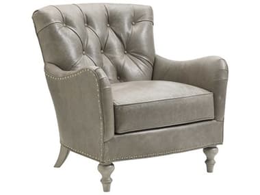 Lexington Oyster Bay 33" Gray Leather Accent Chair LX01760911LL40