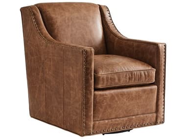 Lexington Barrier 29" Swivel Brown Accent Chair LX01762011SWLL45