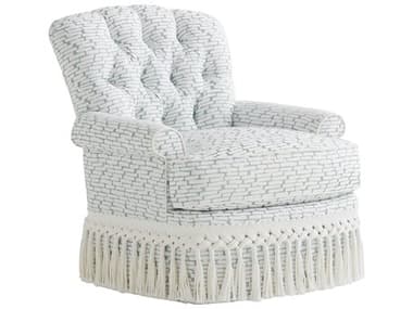 Lexington Avondale 32" Swivel White Fabric Accent Chair LX01762711SW40