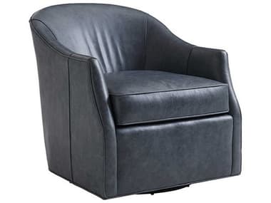 Lexington Ariana 29" Swivel Gray Leather Accent Chair LX01765711SWLL40