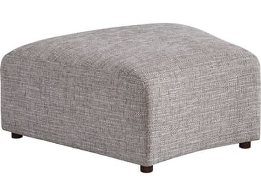 Lexington Zanzibar Alston 41" Gray Fabric Upholstered Ottoman LX0176625440