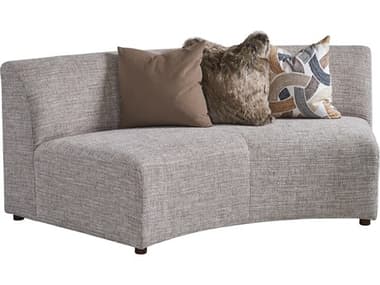 Lexington Zanzibar Alston 80" Gray Fabric Upholstered Modular Armless Curved Sofa LX01766283A40
