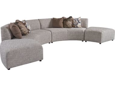 Lexington Zanzibar 159" Wide Gray Fabric Upholstered Sectional Sofa LX01766283S40