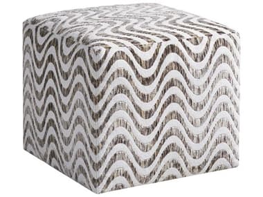 Lexington Zanzibar 20" Beige Fabric Upholstered Ottoman LX0177584444