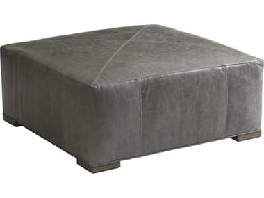 Lexington Shadow Play Gray Leather Ottoman LX01792544LL40