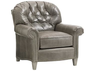 Lexington Oyster Bay 37" Gray Leather Accent Chair LX01793511LL40