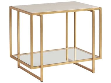 Lexington La Costa Pinnacle Rectangular Marble End Table LX420955