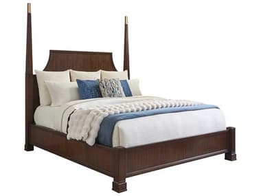Lexington Rendezvous Essex Brown Wood King Poster Bed  LX743174C