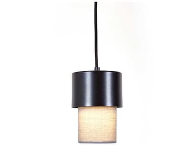 Luxcambra Kan 1-Light Black Cylinder Mini Pendant LXB1344