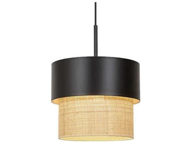 Luxcambra Kan 1-Light Black Drum Pendant LXB1476