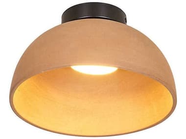 Luxcambra Absis 1-Light Black Brown Dome Flush Mount LXB1593