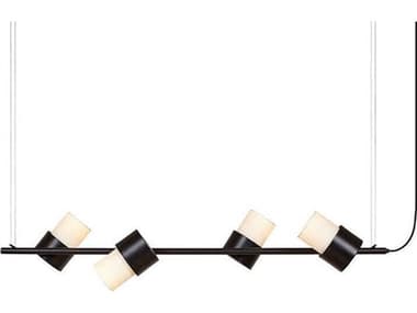 Luxcambra Kan 4-Light Black Cylinder Island Pendant LXB1640
