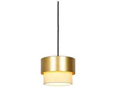 Luxcambra Kan 1-Light Satin Gold Drum Mini Pendant LXB1655