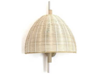 Luxcambra Ama 1-Light Matte White Brown Wall Sconce LXB2642