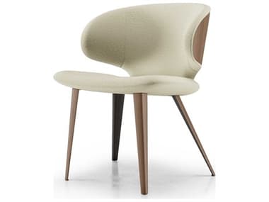 Luxecor Modluxe Newport Walnut Wood Beige Upholstered Armless Dining Chair LXC5492WE875MRNWAL