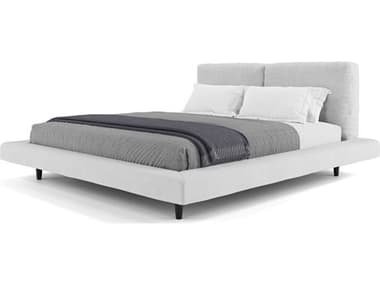 Luxecor Modluxe Zanzibar Headboard And Frame Un Natural Frabic Gray Upholstered King Platform Bed LXCBEDCALKNAT