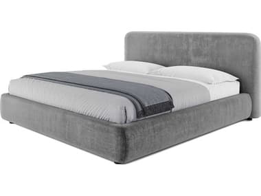 Luxecor Modluxe Havana Gray Upholstered King Platform Bed LXCBEDDBRNKDOVE