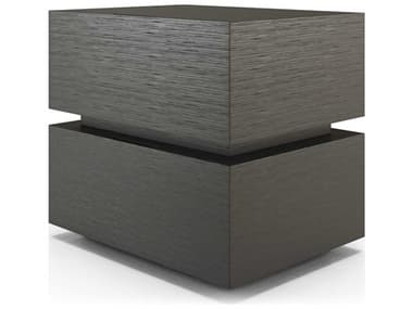 Luxecor Modluxe Davos 2-Drawers Black Ply Wood Nightstand LXCBRKNSWEN