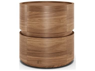 Luxecor Modluxe Laval 2-Drawers Brown Ply Wood Nightstand LXCCLLRNSWAL