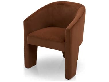 Luxecor Modluxe Ancona Brown Upholstered Arm Dining Chair LXCDNCDANABRK