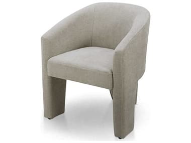 Luxecor Modluxe Ancona Gray Upholstered Arm Dining Chair LXCDNCDANMSND