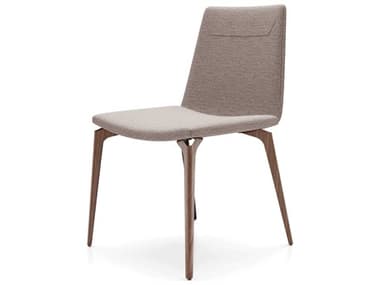 Luxecor Modluxe Gijon Walnut Wood Brown Upholstered Armless Dining Chair LXCDNCTURE876DRKWAL