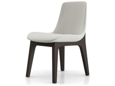 Luxecor Modluxe Oxnard Ash Wood White Upholstered Side Dining Chair LXCHI1901BSBR