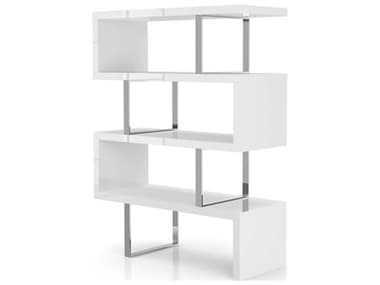 Luxecor Modluxe Dover Glossy White Bookcase LXCMD105LAQ