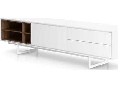 Luxecor Modluxe Crotone 79" Hardwood White Media Console LXCMD220WHT