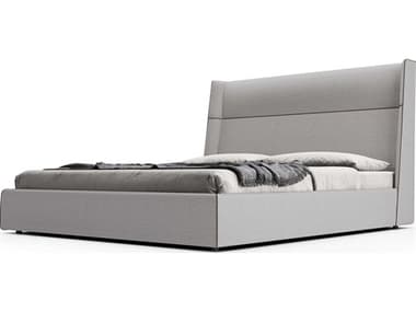 Luxecor Modluxe Bexley Gris Fabric Gray Upholstered Queen Platform Bed LXCMD314Q3286CNZ