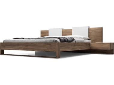 Luxecor Modluxe Ossett Walnut Brown Pine Wood King Platform Bed LXCMD316KWAL