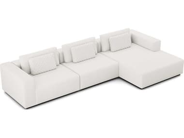 Luxecor Modluxe Siena White Upholstered Sectional Right Facing Sofa LXCMD822SET07A3PCCHK