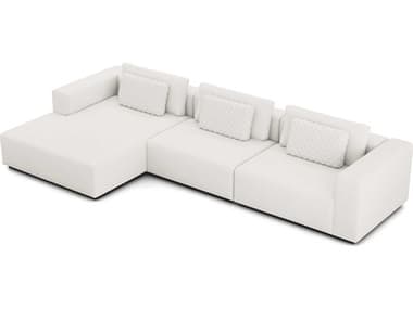 Luxecor Modluxe Siena White Upholstered Sectional Left Facing Sofa LXCMD822SET07B3PCCHK