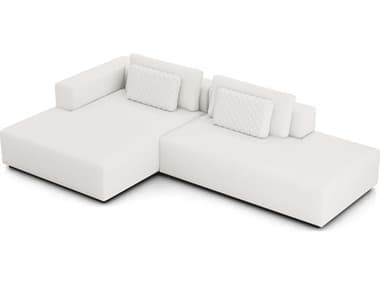 Luxecor Modluxe Siena White Upholstered Sectional Left Facing Sofa LXCMD822SET08A2PCCHK